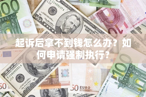 济南起诉后拿不到钱怎么办？如何申请强制执行？