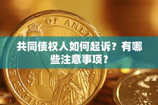 济南共同债权人如何起诉？有哪些注意事项？